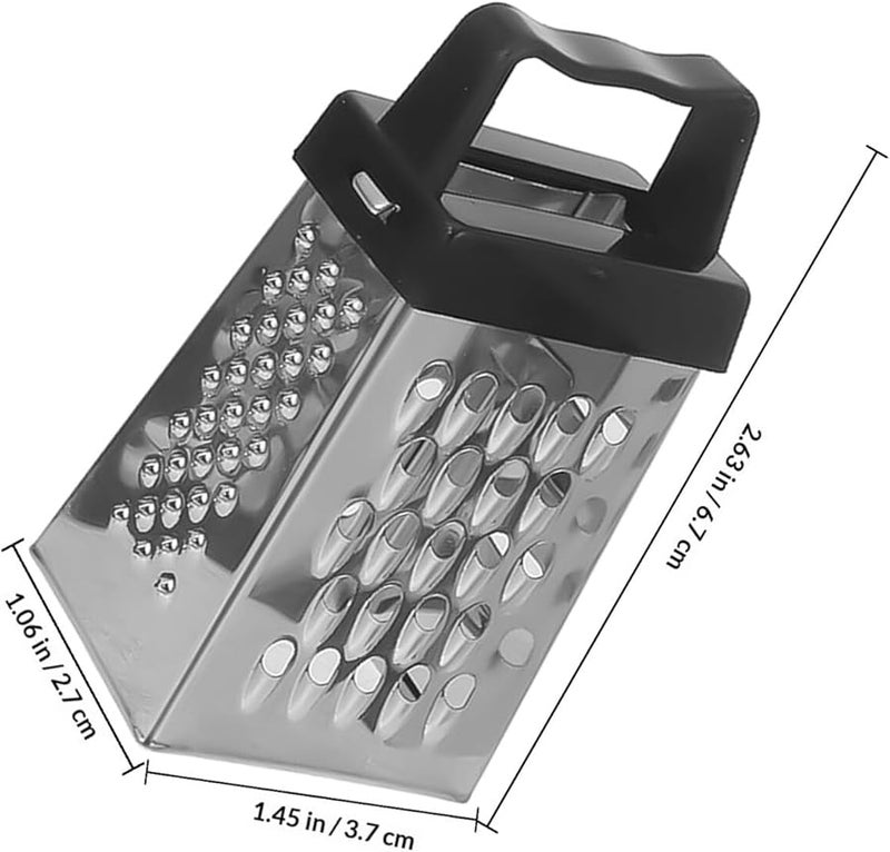 3Pcs Stainless Steel Kitchen Grater Set Multifunctional Vegetable Slicer Carrot Potato Cutter Handheld Black White Gray - Image 2